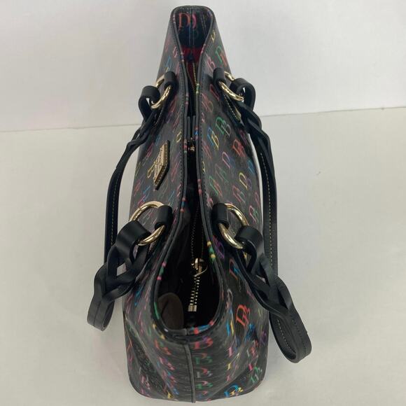 Dooney & Bourke Multi Color Monogram DB75 Nelly Tote Shoulder Bag - Picture 8 of 14